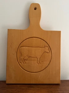 Cow Wooden Decorative Modern Farm House Cutting Board / Wall Decor 12” x 8" - Picture 1 of 11