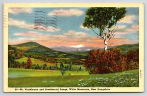 Mt. Postal de colección Washington and Presidential Range White Mountains New Hampshire - Imagen 1 de 2
