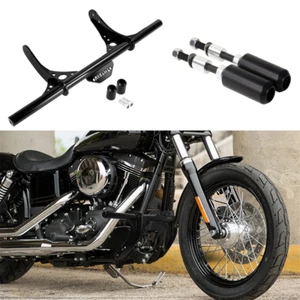 Frame Slider Crash Bar Engine Guard W/ Middle Control For Harley Dyna 2006-2017  - Imagen 1 de 15