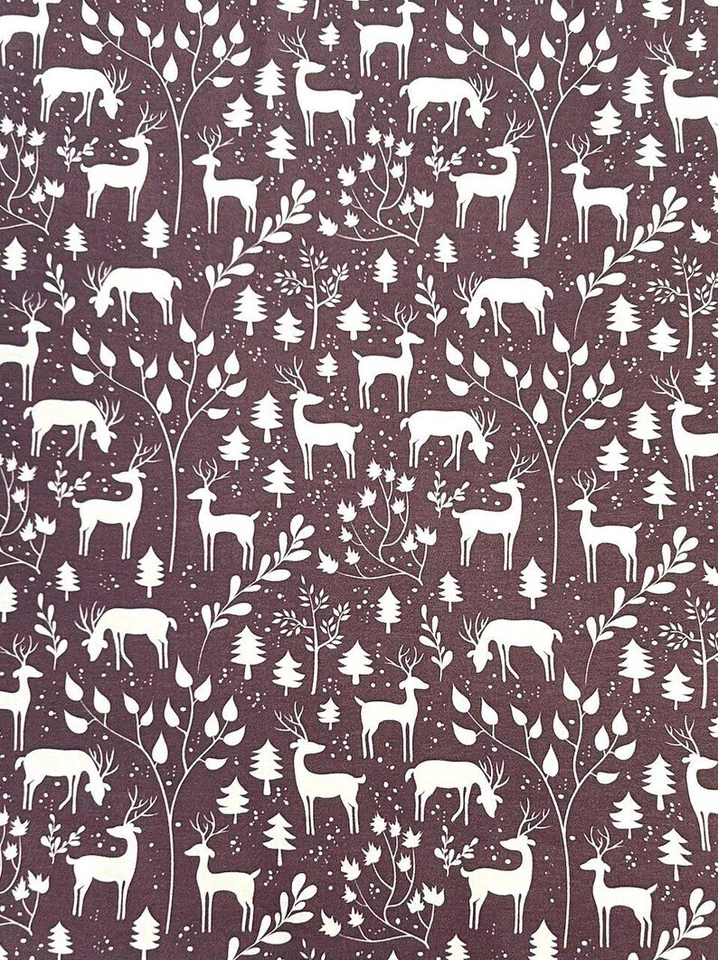 Jersey Stoff Kinderstoff mini Winter Rehe - Bild 1 von 2