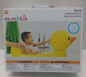 Munchkin White Hot Inflatable Duck Baby Bath Tub for Toddler Kids Bathing - New
