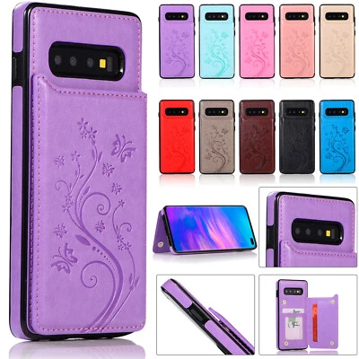Case Cover For Samsung Galaxy S10 S9 S8 Plus S7 Magnetic Leather Wallet Phone - Image 1 of 4