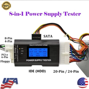 Testeur Alimentation Numérique PC Ordinateur LCD 20/24 Broches 4 PSU ATX BTX ITX SATA HDD - Photo 1/12