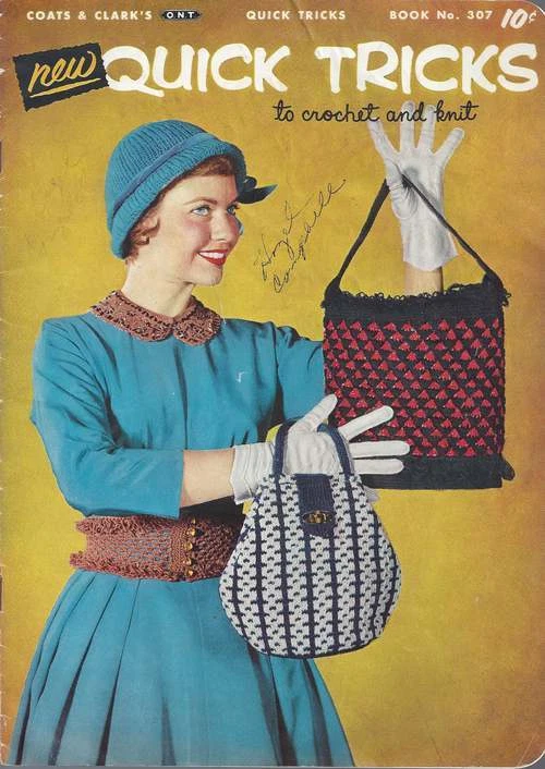 Vintage Knit/Crochet PATTERN Booklet Quick Tricks 307 - Image 1 of 1