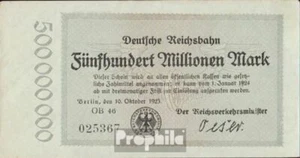 Banknoten Berlin 1923 Pick-Nr: S1019 Inflationsgeld der Deutschen Reichsbahn Ber - Bild 1 von 1