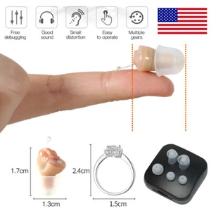 1Pc Invisible Hearing Aids Small Sound Voice Amplifier Enhancer Fr Elderly Adult - Picture 1 of 15