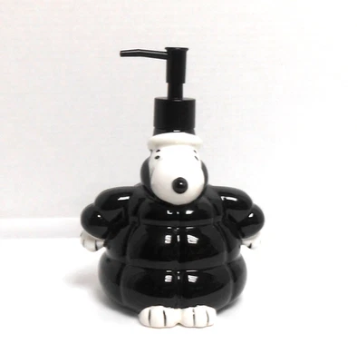 Abrigo chaqueta acolchada negra con dispensador de loción de jabón Peanuts Snoopy Foto 1 de 4