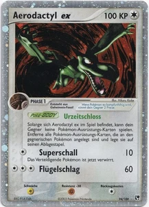 Pokémon Aerodactyl ex Ultra Raro EX Tormenta de Arena 94/100 EXC Alemán - Imagen 1 de 1