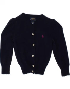 POLO RALPH LAUREN Girls Cardigan Sweater 2-3 Years Navy Blue MV17 - Picture 1 of 3