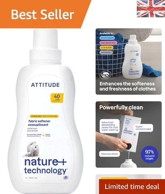 Citrus Zest Fabric Softener - 1L , HE Compatible, 40 Loads of Freshness - Image 1 of 4