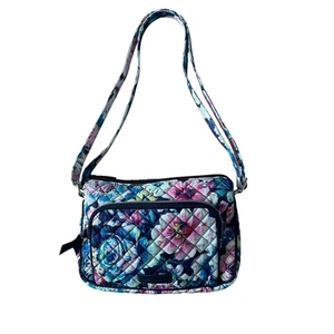 Bolso Bandolera Vera Bradley Nuevo sin Etiquetas en Estampado de Flores Azules Garden Grove - Imagen 1 de 7