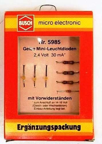 Busch 5985 Yellow Super Mini LED Light Bulbs - Image 1 of 1