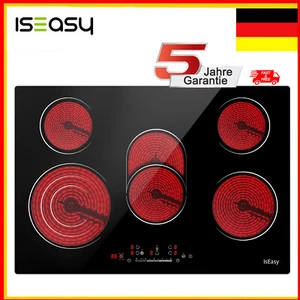 Glaskeramik Kochfeld 77cm 5 Kochzonen Dreifach-& Bräterzone Touch Timer autark - Bild 1 von 9
