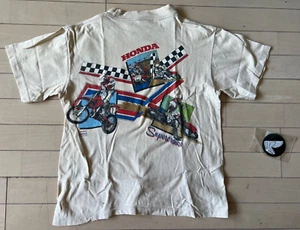 Vintage 1983 Honda Line / Hondaline Supercross Motorcycle Bike T-shirt Tee M / S - Picture 1 of 10