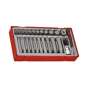 Juego de brocas hexagonales regulares/largas de unidad Teng Tools de 23 piezas 1/2 pulgada - Imagen 1 de 2