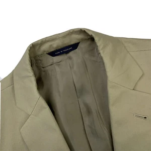 Mint! 40 R Brooks Brothers 1818 Fitzgerald 100 % Cotton 1/2 Lined Tan Blazer - Picture 1 of 11