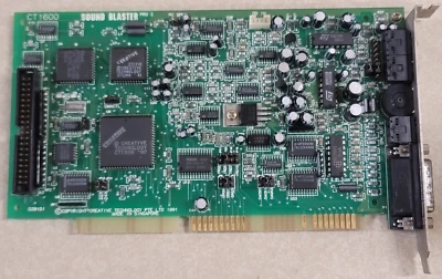 Sound Blaster Pro2 Creative Labs ISA 16 Bits CT1600 Yamaha DOS retro gaming #Z87 - Image 1 of 4