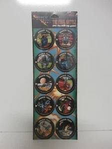 New Vintage Pogs * Set Of 10 * Pogs Crazy Caps The Final Battle Set Power Tech - Picture 1 of 2