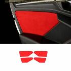 For Audi A3 S3 Rs3 2022-2024 Red Acantara Inner Armrest Door Panel Cover Trim