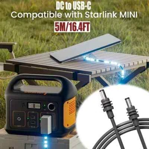For Starlink Mini DC Power Replacement Cable 16.4ft/5m Charging Cord Charger Kit - Afbeelding 1 van 6