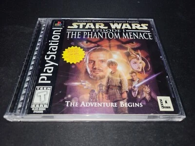 Star Wars Episode I 1 The Phantom Menace Black Label Sony PS1 MINT CIB+reg card! - Image 1 of 4