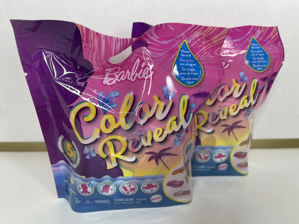 Mattel Barbie Color Reveal Dolls Accessories Mini Water Toy