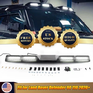 Gloss Black ROOF TOP LIGHT BAR LED DRL For LAND ROVER DEFENDER 90 110 130 20-23 - Picture 1 of 14