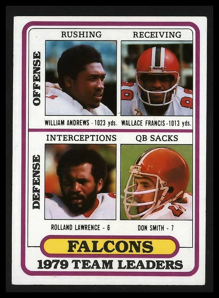 1980 TOPPS "ATLANTA FALCONS TEAM LEADERS" #411 NM-MT CENTERED! (COMBINED SHIP) - Image 1 of 1