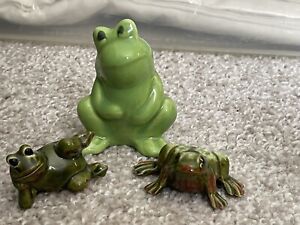 Lot de 3 figurines grenouille verte 2 pouces décoration végétale de jardin Happy Canada