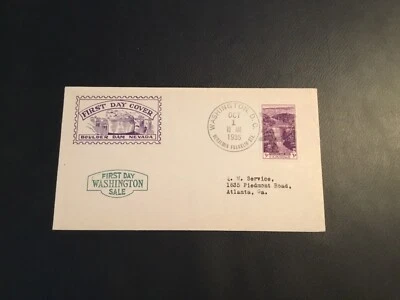 FDC 1935 #794-18a FIRST DAY COVER BOULDER DAM NEVADA 1st Day WASHINGTON SALE  - Image 1 of 2