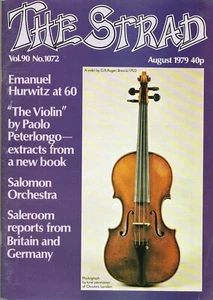Strad Aug 1979: Zara Nelsova; Kreisler; Hurwitz; Salomon Orchestra; Valuations - Picture 1 of 2