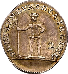1781 German State Brunswick Luneburg Calenberg Wildman 2 Mariengroschen NGC AU53 - Picture 1 of 3