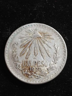 1920 M Mexico Silver Peso XF/AU                                             T194 - Image 1 of 2