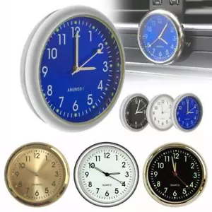 Pocket Small Mini Luminous Quartz Analog Watch Stick-On Clock For Car Boat Bike - Picture 1 of 16