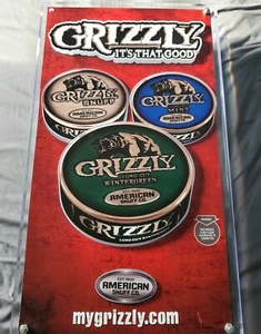 Grizzly Snuff Smokeless Tobacco Promotional Electric Lighted Advertising Sign - Picture 1 of 12