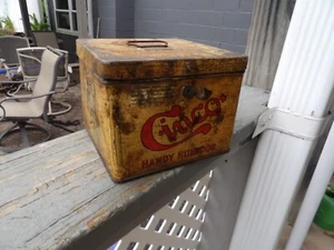 VINTAGE CINCO HANDY HUMIDOR Hinged Cigar Tin by Otto Eisenlohr & Bros - Picture 1 of 6