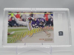 2024 LUMINANCE JUSTIN JEFFERSON UNFORGETTABLE CARD 10 GEM VIKINGS NFL TAG psa - Picture 1 of 3
