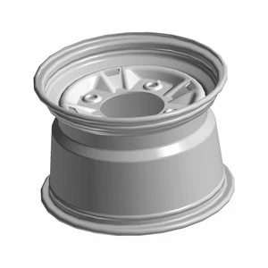 Polaris Rim Offset Weld, Rear, 12 x 8, 6 in, Genuine OEM Part 1521690-458, Qty 1 - Picture 1 of 2