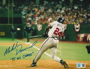 MIKE DEVEREAUX ATLANTA BRAVES 95 WS CHAMPS BECKETT AUTHENTICATED SIGNED 8x10 - Picture 1 of 1