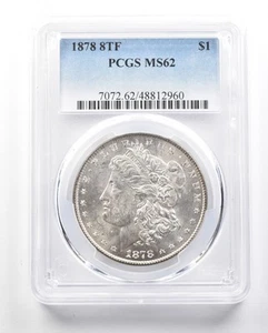 1878 8TF Morgan dollar argent MS62 PCGS *1801 - Photo 1 sur 3