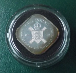 Jersey British Silver £1.00 Coin 1981 Battle Of Jersey Proof Grade Cased Scarce  - Picture 1 of 4