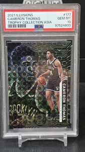 2021 22 PANINI ILLUSIONS CAMERON THOMAS TROPHY COLLECTION ASIA ROOKIE PSA 10 GEM - Picture 1 of 1