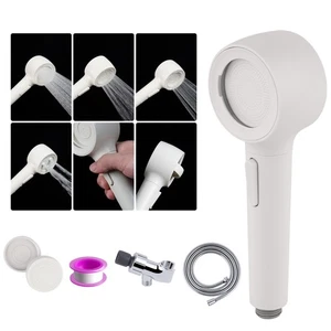 High Pressure Shower Head with Handheld Spray Water Saving Rain Showerhead White - Picture 1 of 7