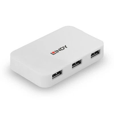 USB Hub LINDY 43143 White - Image 1 of 3