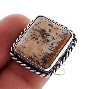 Dendrite Opal Handmade Gemstone Jewelry Ring 10'' G551 - Picture 1 of 4
