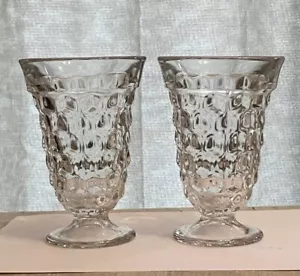 SET OF TWO! Fostoria American Water Goblets 5 3/4” tall, 4” Across - Picture 1 of 5