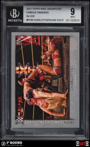 POP 1 Charlotte Flair BGS 9 2015 Topps UD Famous Finishers Slvr Rookie Gisto /25 - Picture 1 of 3