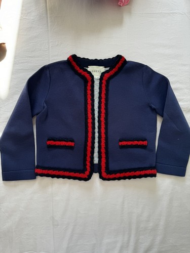Gucci Blazer Navy a righe web bambino ragazza età 5 anni