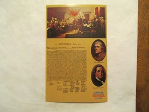 Amerikanische Revolution Zweihundertjahrfeier Unabhängigkeitserklärung Postkarte - Bild 1 von 2