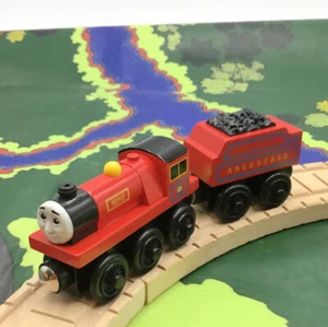 Thomas & Friends MIKE & TENDER Arlesdale Engine Wooden Railway Train Vtg 2003 - Picture 1 of 7